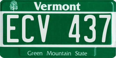 VT license plate ECV437