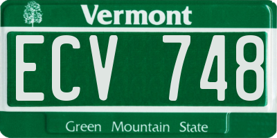 VT license plate ECV748