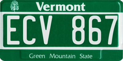 VT license plate ECV867
