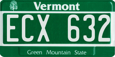 VT license plate ECX632