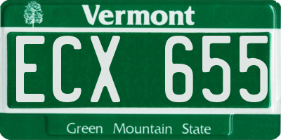 VT license plate ECX655