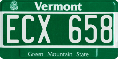 VT license plate ECX658
