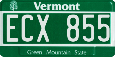 VT license plate ECX855