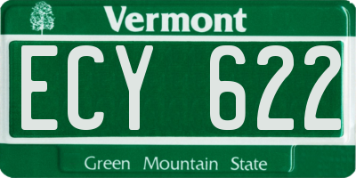 VT license plate ECY622