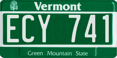 VT license plate ECY741