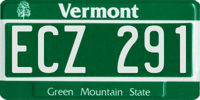 VT license plate ECZ291