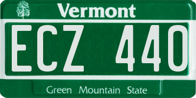 VT license plate ECZ440