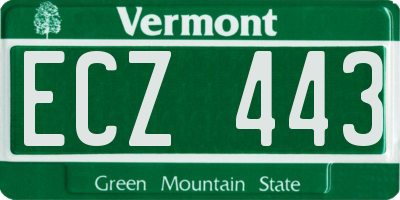 VT license plate ECZ443