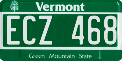 VT license plate ECZ468