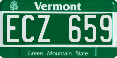 VT license plate ECZ659