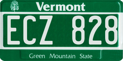 VT license plate ECZ828