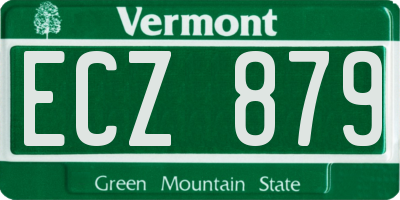 VT license plate ECZ879