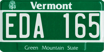 VT license plate EDA165