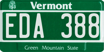 VT license plate EDA388