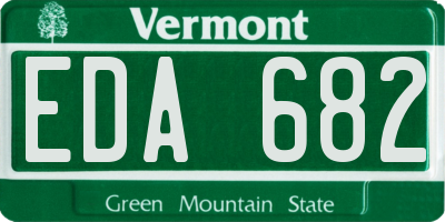 VT license plate EDA682