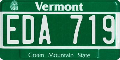 VT license plate EDA719