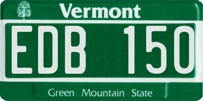 VT license plate EDB150