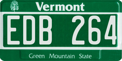 VT license plate EDB264