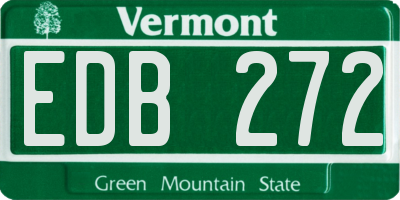 VT license plate EDB272