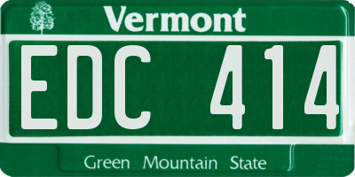 VT license plate EDC414