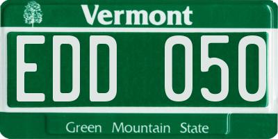 VT license plate EDD050