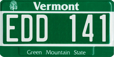 VT license plate EDD141