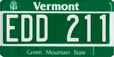 VT license plate EDD211