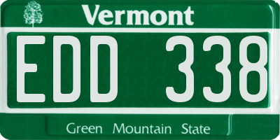 VT license plate EDD338