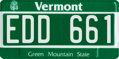 VT license plate EDD661
