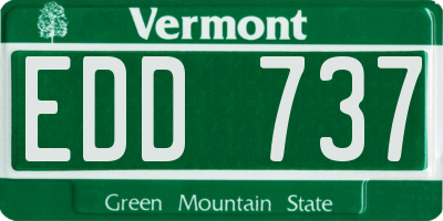 VT license plate EDD737