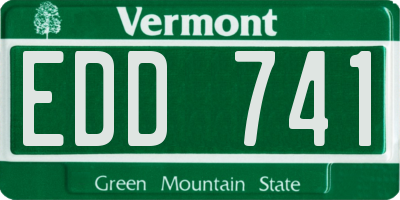 VT license plate EDD741