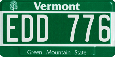 VT license plate EDD776