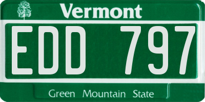 VT license plate EDD797
