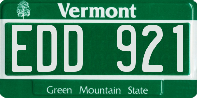 VT license plate EDD921