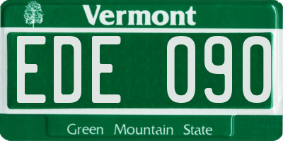 VT license plate EDE090