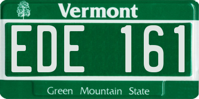 VT license plate EDE161