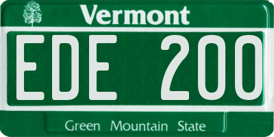 VT license plate EDE200