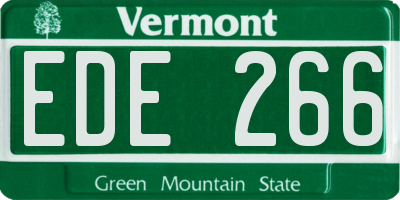 VT license plate EDE266
