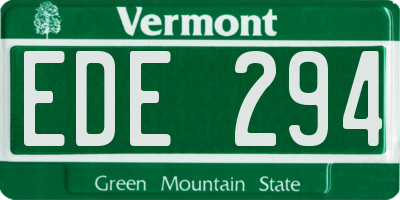 VT license plate EDE294