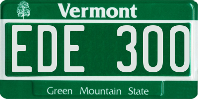VT license plate EDE300