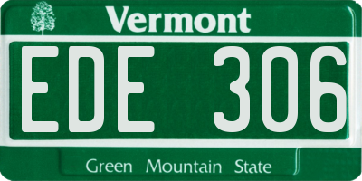 VT license plate EDE306