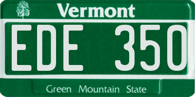 VT license plate EDE350