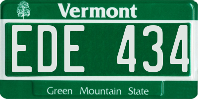 VT license plate EDE434