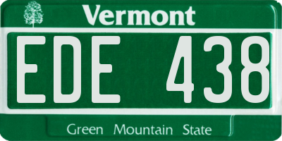 VT license plate EDE438