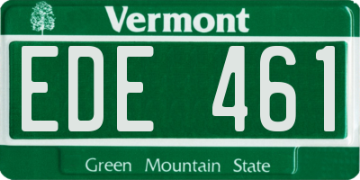 VT license plate EDE461