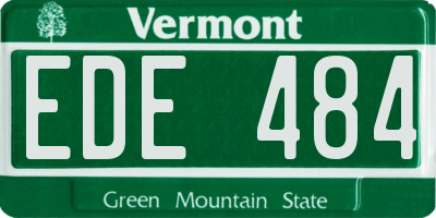 VT license plate EDE484