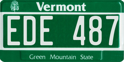 VT license plate EDE487