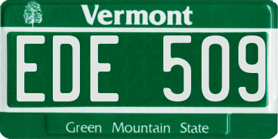 VT license plate EDE509