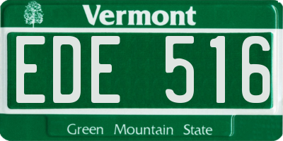 VT license plate EDE516