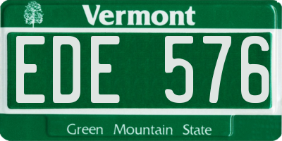 VT license plate EDE576